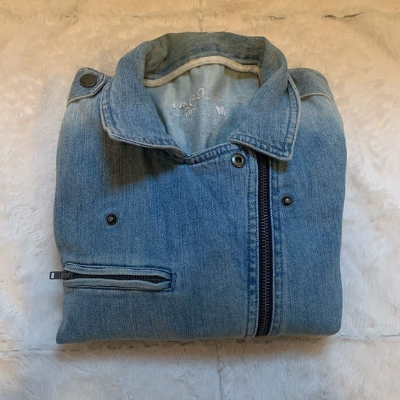 Gap denim moto jacket - Picture 1 of 7